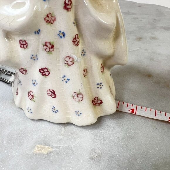 Vtg Ceramics Collection Victoria 7" Figurine Girl Floral Dress Bonnet ** - Picture 4 of 5